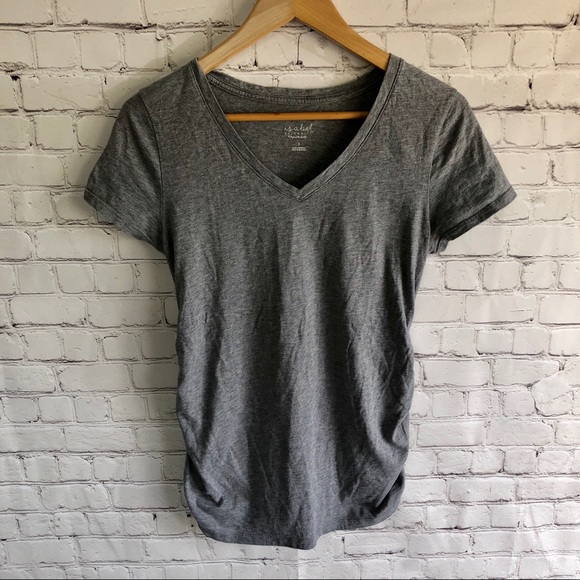 Isabel Maternity by Ingrid & Isabel Tops - ISABEL MATERNITY Plain Grey Tee Shirt Size Small